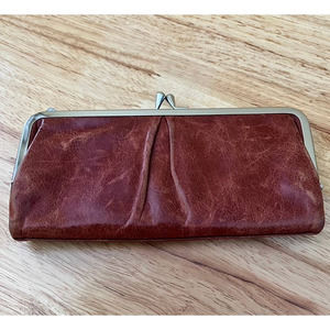Hobo Full Size Brown Leather Wallet
